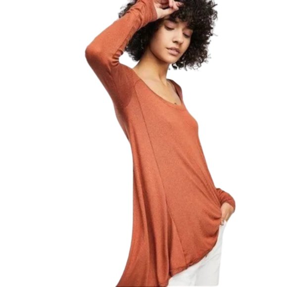 FREE PEOPLE January Tee Top in Sienna NWT - Picture 1 of 10